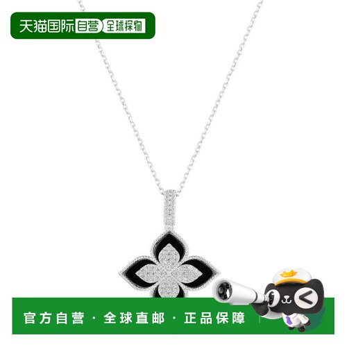 自营Suzy Levian Sterling Silver Black Enamel White Cubic Zir