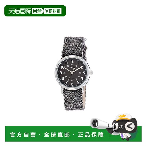 自营Timex Weekender灰色帆布男女通用手表-黑色 美国奥莱直发
