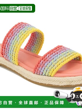 自营Esprit Arya E2ARY90女式美式8.5多色露趾帆布凉鞋KHD744-多