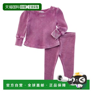 自营Splendid 2pc Playful Perry Top & Legging Set - purple 美