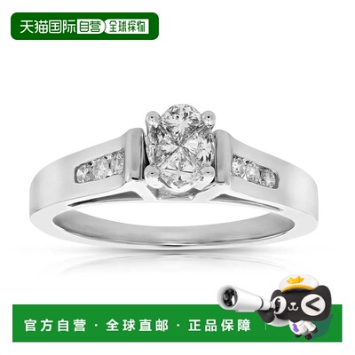 自营vir jewels0.60 克拉钻石订婚戒指 14K 白金婚礼新娘 - 白色