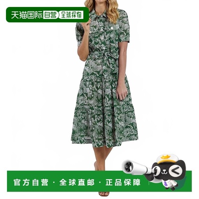 自营jude connallyMarina Short Sleeve Dress In Foliage Toile