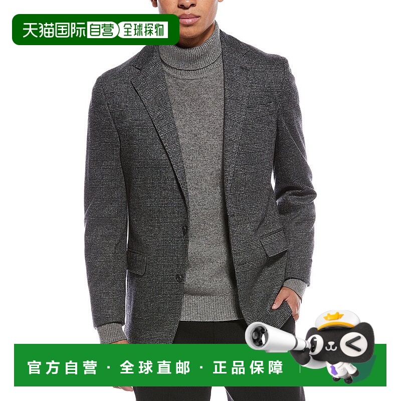 自营Brooks Brothers Classic Wool-Blend Blazer - grey 美国奥