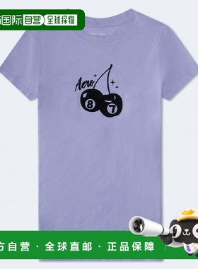 自营Aeropostale 87 Cherries Flocked Graphic Tee - light purp