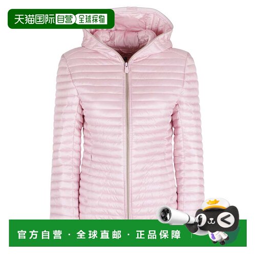 自营save the duck粉红色Alexa连帽绗缝涤纶羽绒服-紫色 美国奥莱