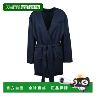 自营the atticoDouble-Breasted Overcoat - Multicolor - black