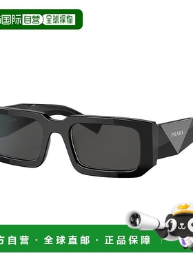 自营 Prada PR 06YS 09Q5S0 53mm 中性矩形太阳镜 - 黑色/白色 美
