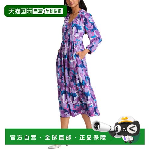 自营Draper James Katie Midi Dress - purple 美国奥莱直发