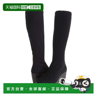 自营Women Boots Heel Kne Gaetana Wedge Canadienne Black