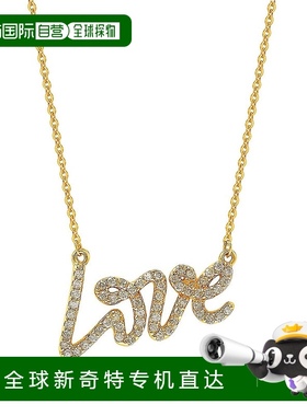 自营Suzy Levian 14K 黄金 .30 克拉钻石爱情项链 - 黄色 【美国