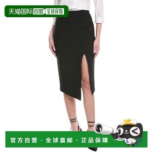 自营Off-White Wool-Blend Pencil Skirt - black 美国奥莱直发