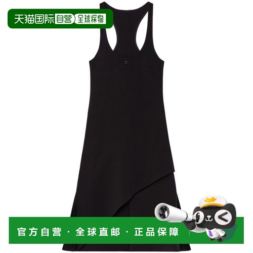 自营courregesKnee-Length Black Dress - black 美国奥莱直发