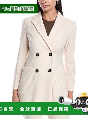 自营 Marella Belford羊毛混纺夹克-白色 美国奥莱直发