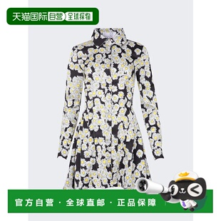 natasha 黑色 zinko雏菊印花迷你长袖 裙 美国奥莱直发 衬衫 自营