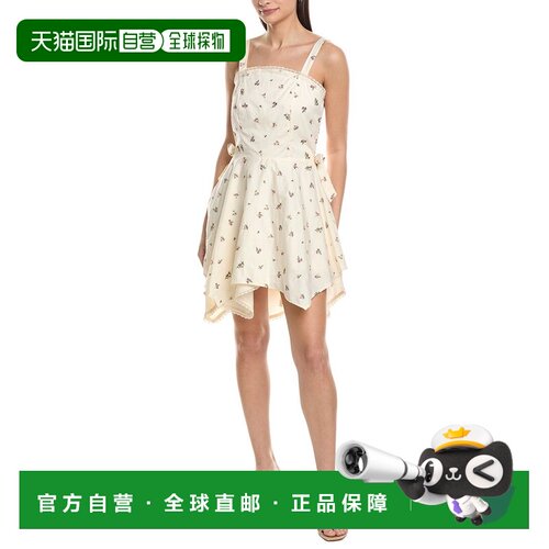 自营WeWoreWhat Handkerchief Mini Dress - ivory 美国奥莱直发