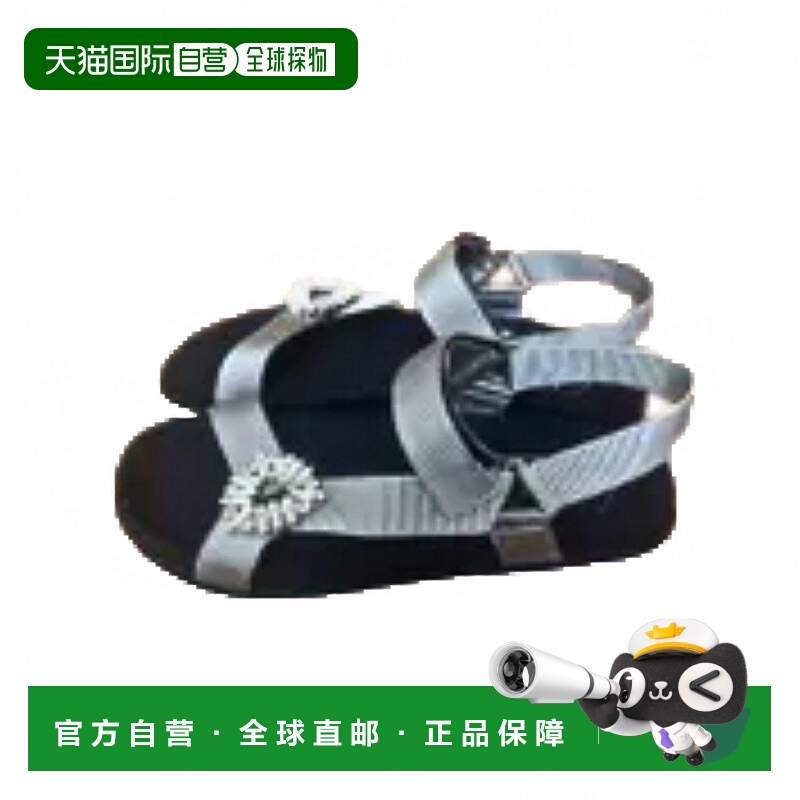 自营roger vivierWomen's Crystal-Embellished Cloth Sandal In