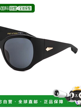 自营rag & boneRag&Bone女式56毫米黑色太阳镜-黑色 美国奥莱直发