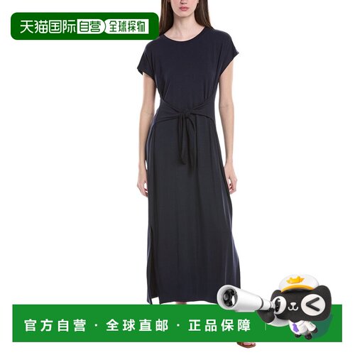 自营EILEEN FISHER Crewneck Maxi Dress - navy 美国奥莱直发