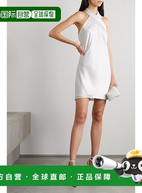 1h可退 香港直邮潮奢 GALVAN 女士 Pandora 系带细节缎布挂脖迷你