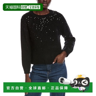 美国奥莱直发 黑色 自营Vince Camuto亮片毛衣