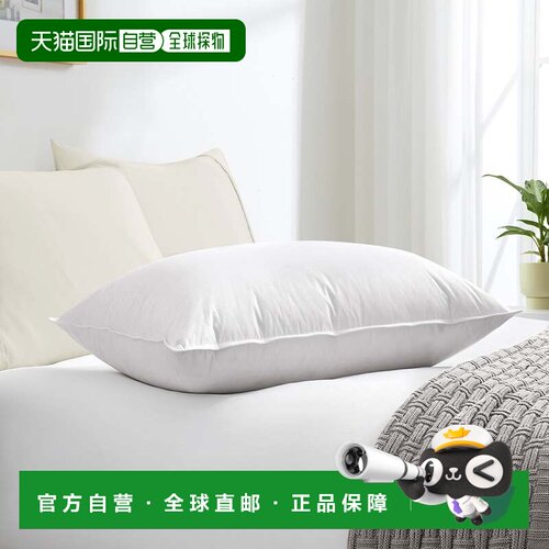 自营puredown75%白色羽绒枕（单件装）-白色 美国奥莱直发
