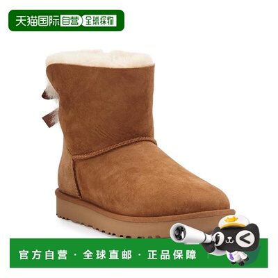 1h可退 【美国直邮】UGG Mini Bailey Bow II 羊毛皮草靴女靴