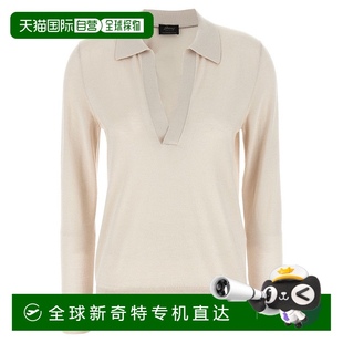 直发 自营 brioni羊绒和丝绸Polo衫 中性色 美国奥莱