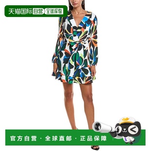 白色 Liv巴利阿里群岛花朵褶皱迷你连衣裙 美国奥莱直 Milly 自营