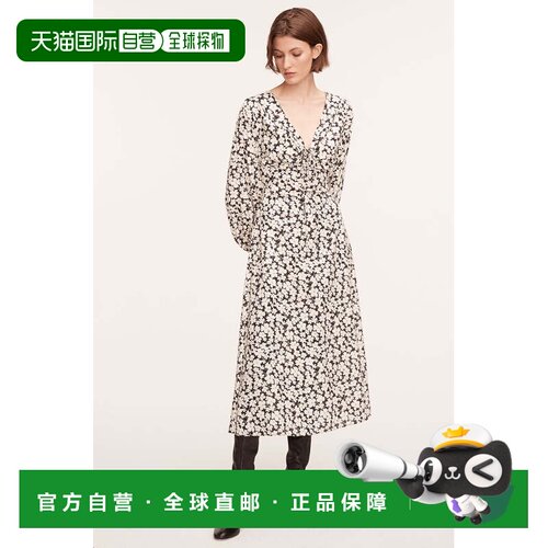 自营rebecca taylorPaige Fleur Drawsting Long Sleeve Dress -