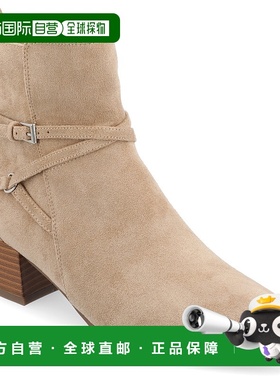 自营 Journee Collection中宽女式Estelle靴子-米色 美国奥莱直发