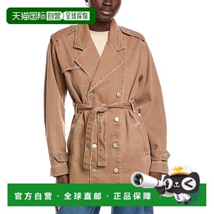 自营Triarchy Nicola Cropped Trench Coat - brown 美国奥莱直发