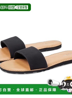 1h可退 香港直邮潮奢 volcom 钻石 女士 简约凉拖凉鞋 black黑色