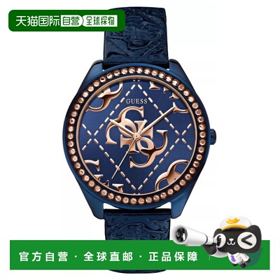 自营Guess Women's Iconic Blue Dial Watch - blue 美国奥莱直发