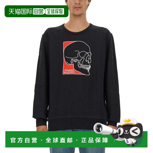 自营alexander mcqueen带Logo的卫衣-黑色 美国奥莱直发