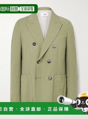 1h可退 香港直邮潮奢 Ami Paris 男士 双排扣羊毛西装外套 HBV207