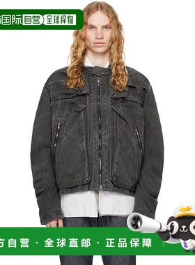 1h可退 香港直邮潮奢 CARNET-ARCHIVE 男士 灰色 Mass 牛仔夹克 C
