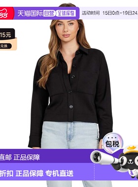 自营guessEco Dove Button-Up Jacket - black 美国奥莱直发外套