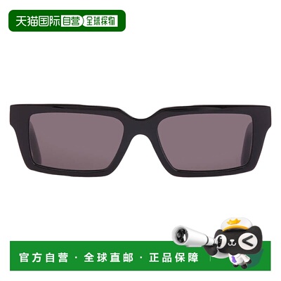 自营off-white米白色WARREN深灰色矩形男女通用太阳镜OERI13A 100