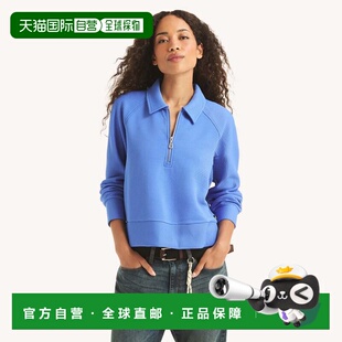 cadet 自营Nautica chambray Sweatshirt Zip Womens Quarter
