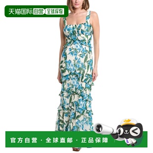 Chiffon Printed Jordan whi Maxi Dress Sleeveless 自营Julia