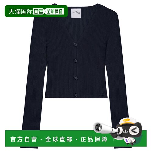 自营courregesRibbed Knit Sweater - black 美国奥莱直发