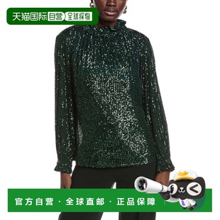 自营Sail to Sable Sequin Top - green 美国奥莱直发上衣女装