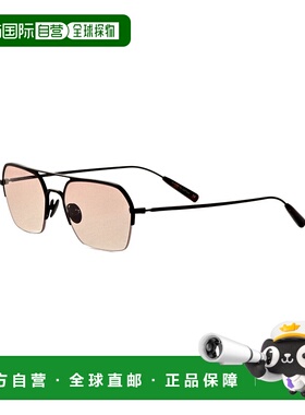 自营 John Varvatos男式53毫米黑色太阳镜V173-530BLA-黑色 【美