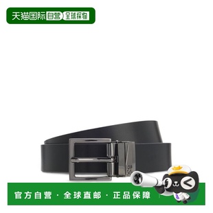 自营hugo bossReversible belt in Italian leather - black 美国