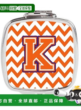 自营 Carolines Treasures CJ1062-KSCM 字母 K 雪佛龙橙色正品