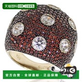 Suzy Levian 纯银密镶方晶锆石红棕色戒指 自营 棕色 美国奥莱