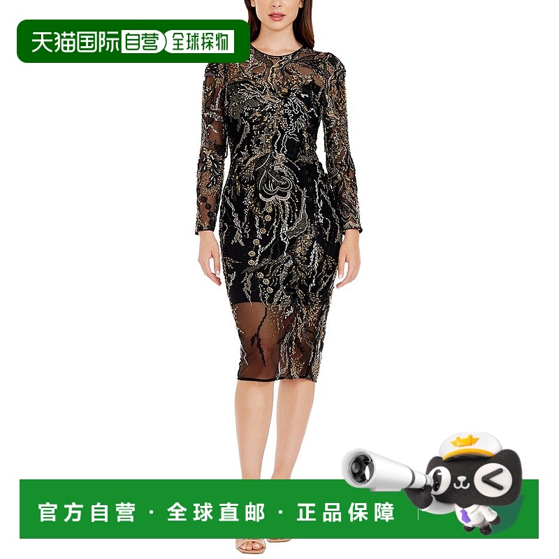 自营Dress The Population Sophia Sheath Dress - black multi