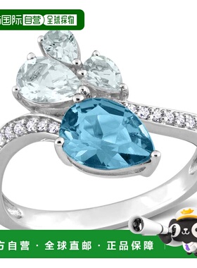 自营 mimi & max1 7/8 CT TGW 梨形伦敦蓝托帕石和海蓝宝石和 1/1