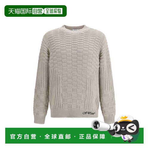 自营off-whiteOff- Cotton Men's Sweatshirt - beige 美国奥莱直