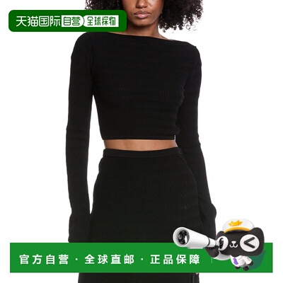 自营LAPOINTE Crepe Matte Top - black 美国奥莱直发女装上衣